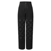 Louis Vuitton Monogram Destroy Denim Pants Black