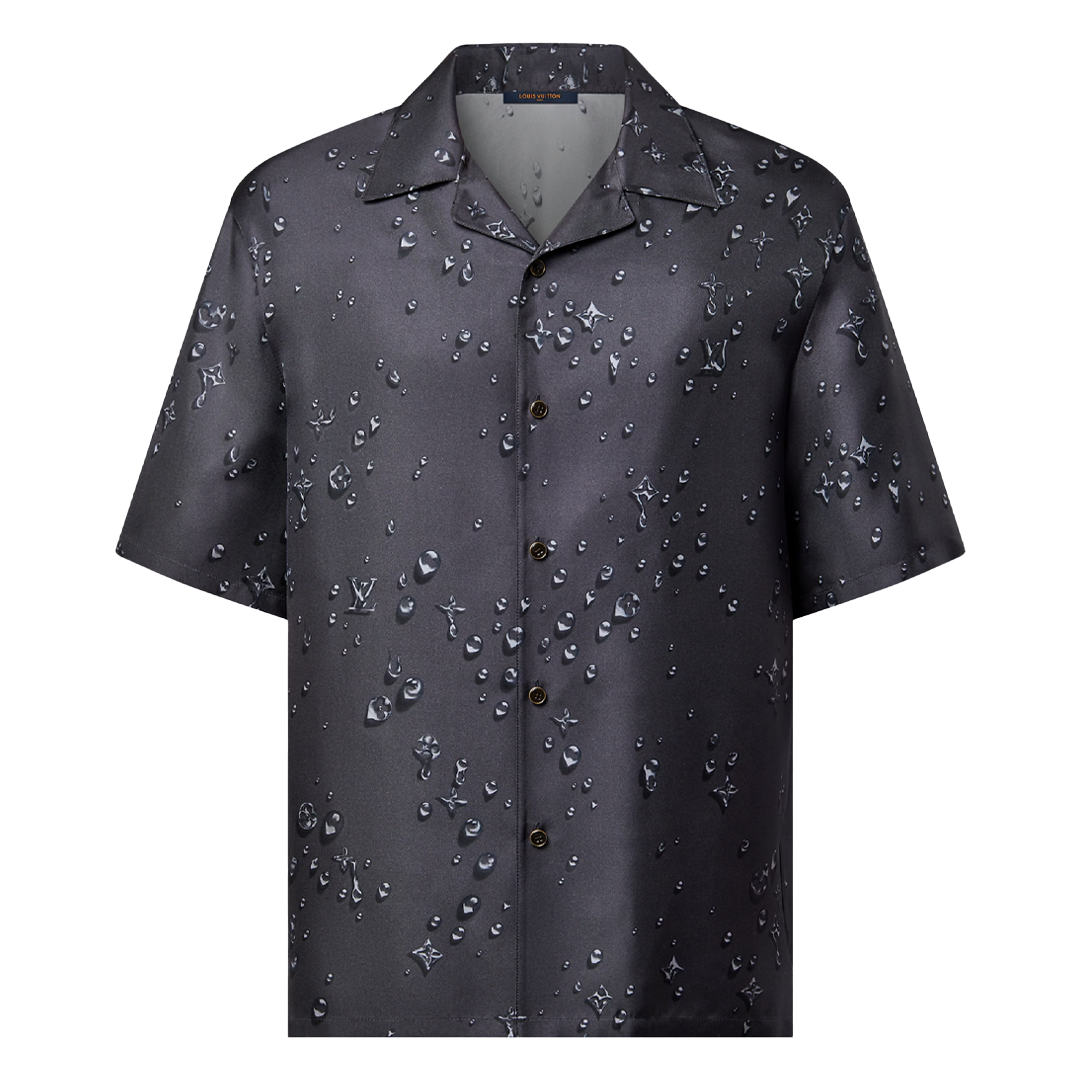 Louis Vuitton Monogram Short-Sleeved Silk Shirt
