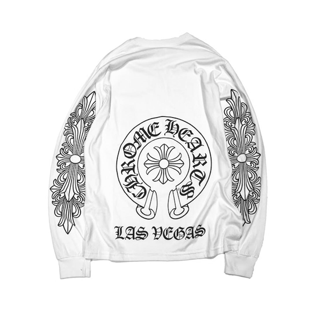 Chrome Hearts Las Vegas Exclusive Long Sleeve T-Shirt White