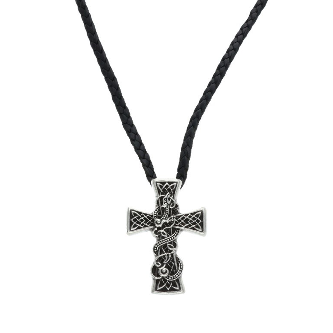 Chrome Hearts Celtic Cross with Leather Braid