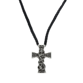 Chrome Hearts Celtic Cross with Leather Braid
