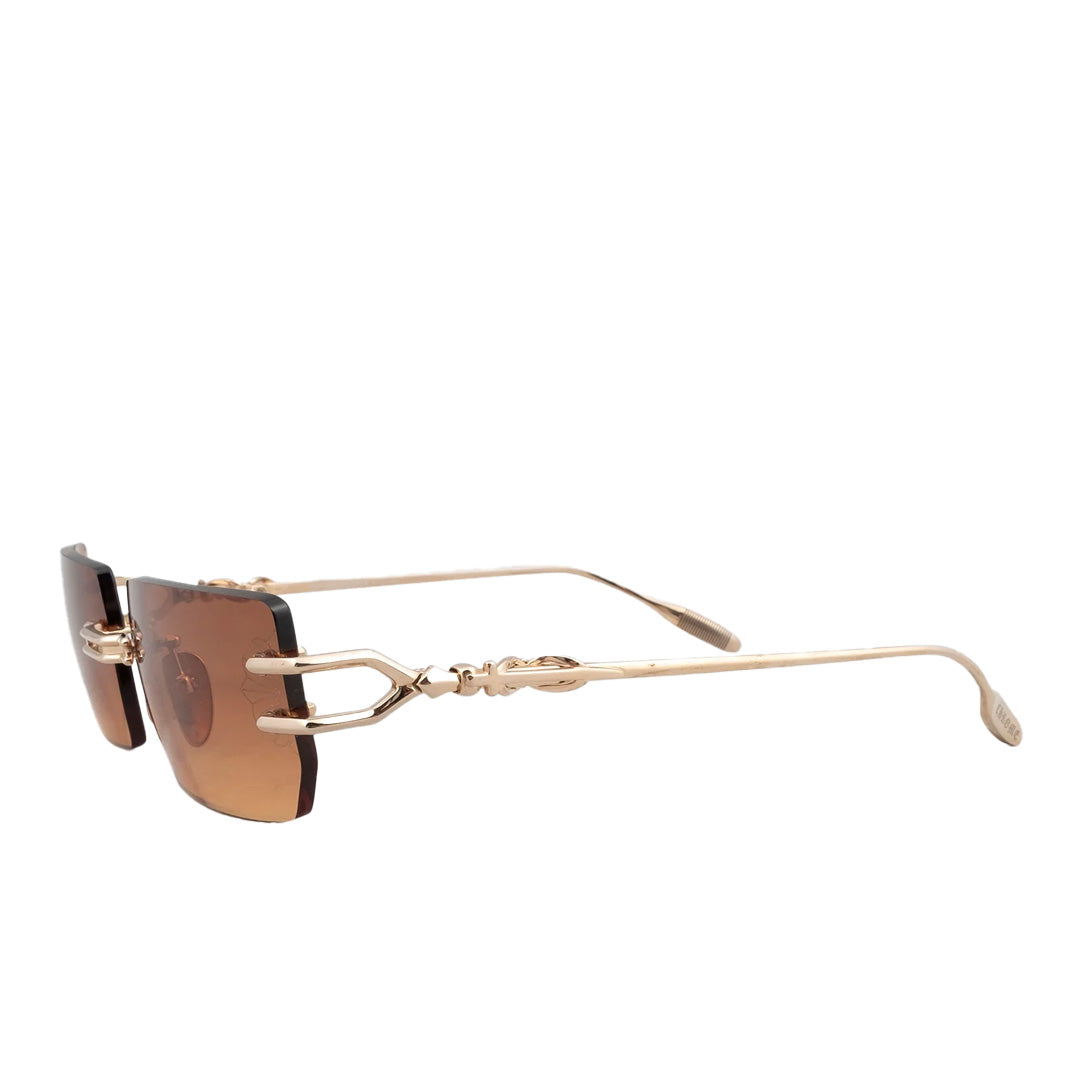 Chrome Hearts "Lordie" Gold Glasses