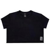 Chrome Hearts Eye Chart Crop Top T-Shirt Black (Womens)