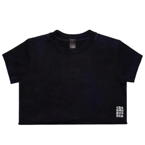 Chrome Hearts Eye Chart Crop Top T-Shirt Black (Womens)