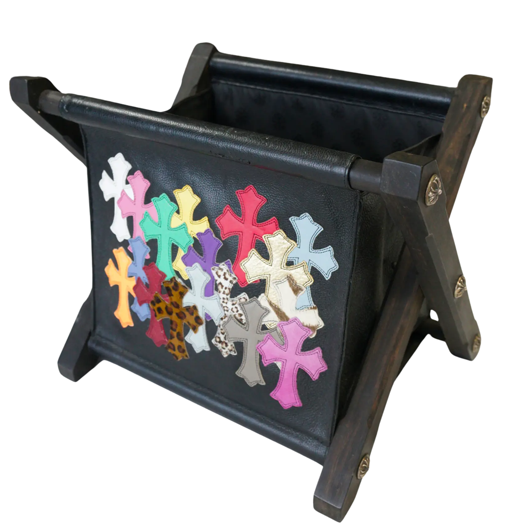 Chrome Hearts Leather Multi Cross Patch Remote Magazine Holder