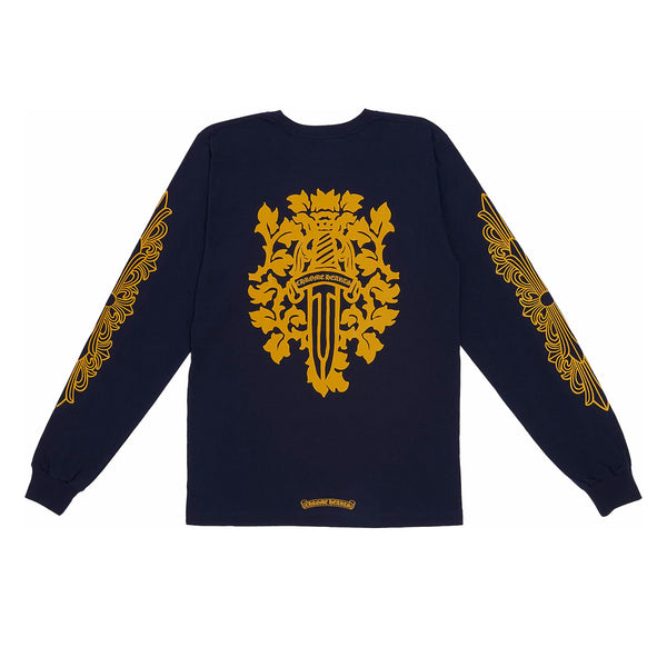 Chrome Hearts V89 Dagger Long Sleeve T-Shirt Navy | Kenshi