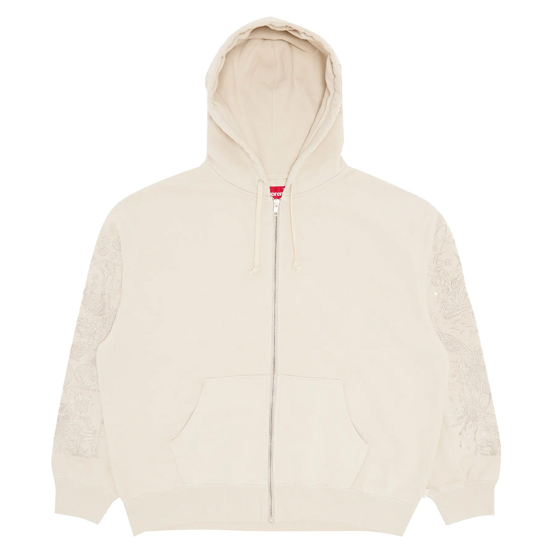 Supreme AOI Zip Up Hooded Sweatshirt Natural