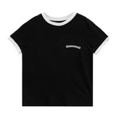Chrome Hearts Black＆White Horseshoe Logo T-Shirt (Womens)