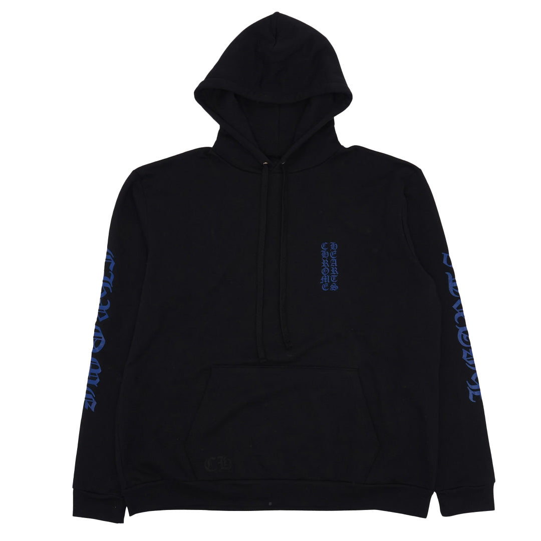 Chrome Hearts Vertical Logo Hoodie Black Blue