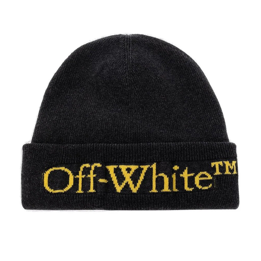 Off-White Logo Beanie Black/Yellow