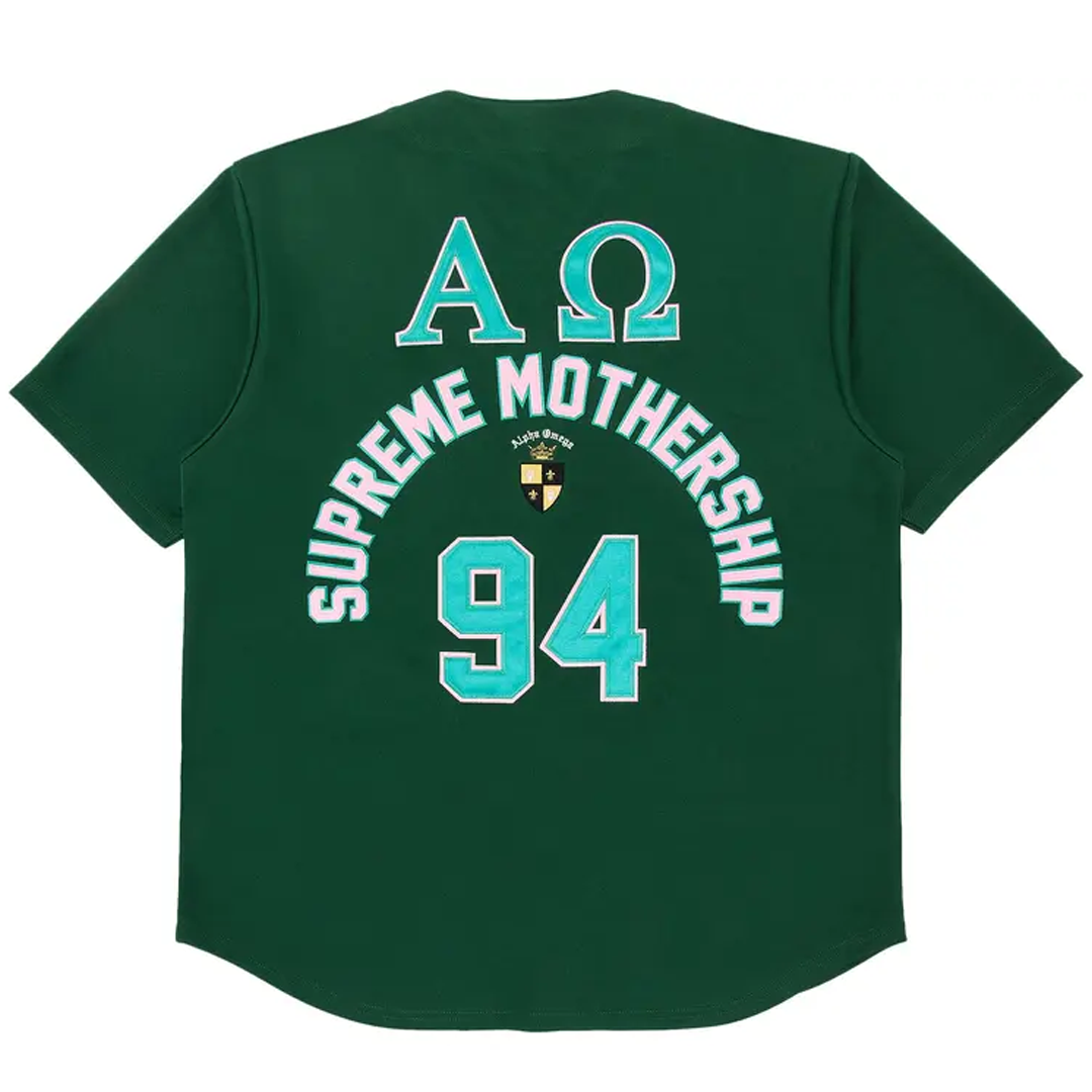 Supreme Alpha Omega Baseball Jersey Green
