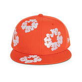 Denim Tears New Era Cotton Wreath 59/50 Cap Orange