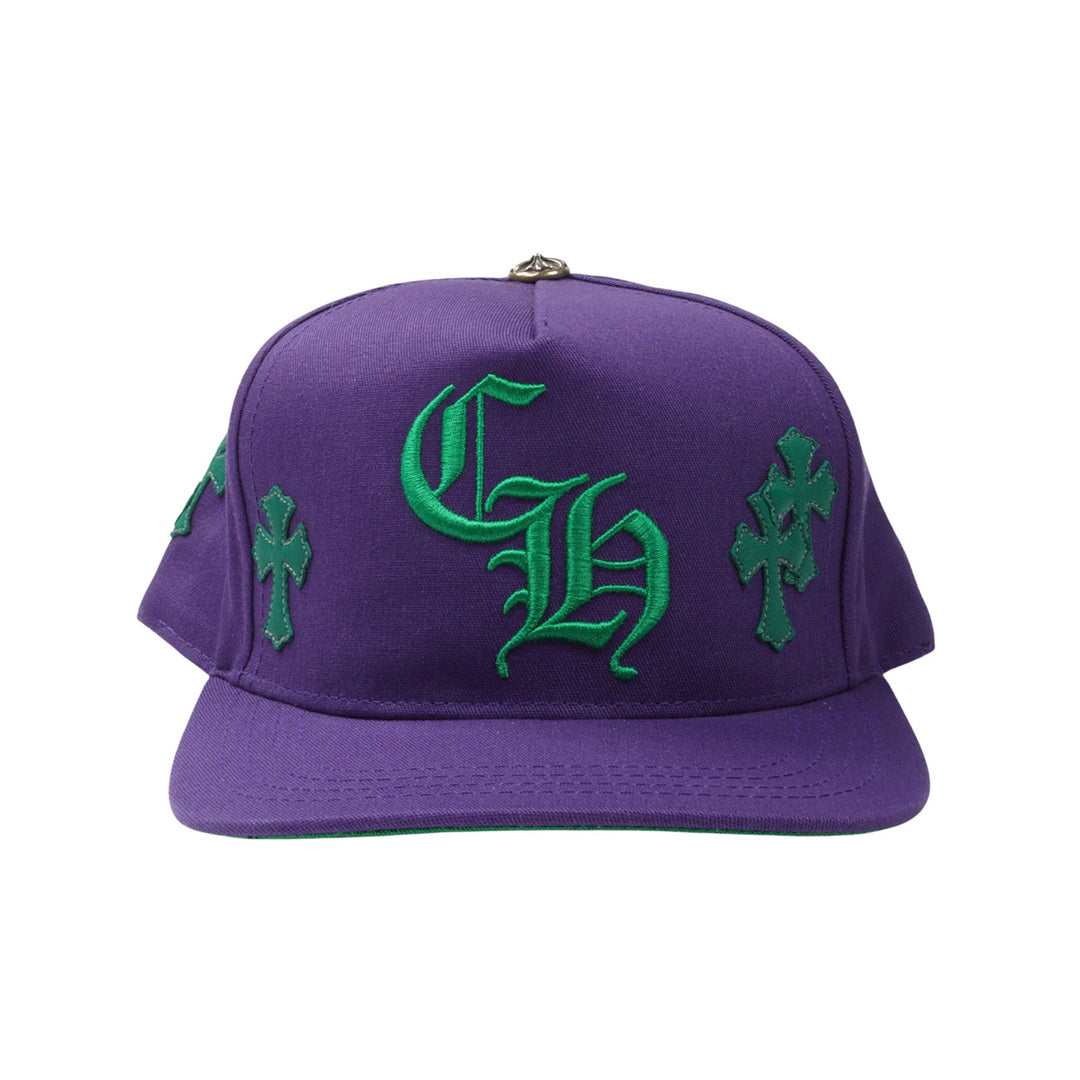 Chrome Hearts CH Cross Patch Trucker Hat Purple/Green