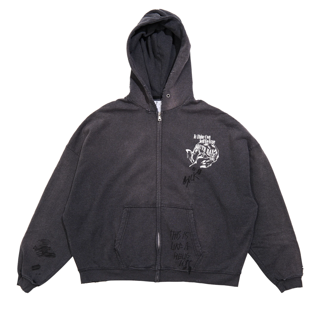 Paly Hollywood Carrying The Message Zip Up Hoodie