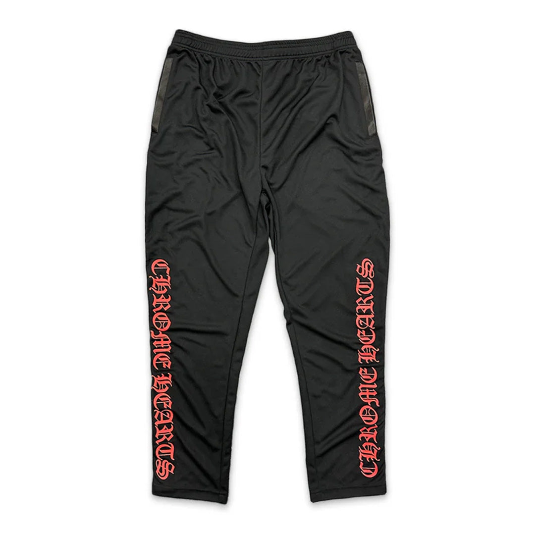 Chrome Hearts Side Stripe Track Pants Black & Red