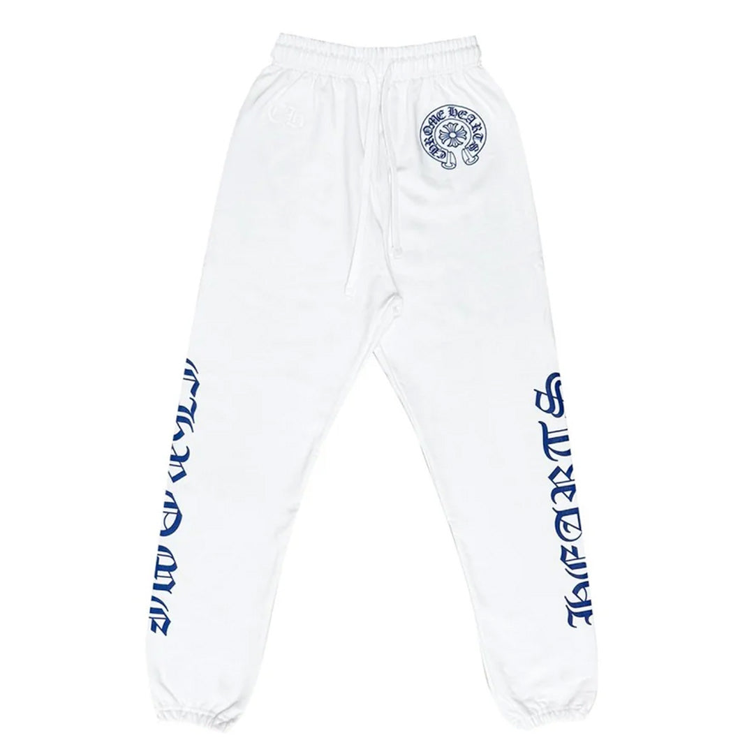 Chrome Hearts Horseshoe Logo Sweats White Blue