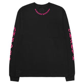 Chrome Hearts Neck Logo Long Sleeve T-Shirt Black Pink