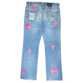 Chrome Hearts Levis Cross Patch Denim Pink