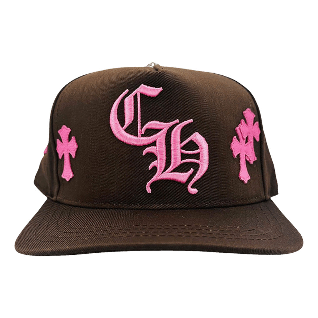 Chrome Hearts CH Multi Patch Trucker Hat Brown/Pink