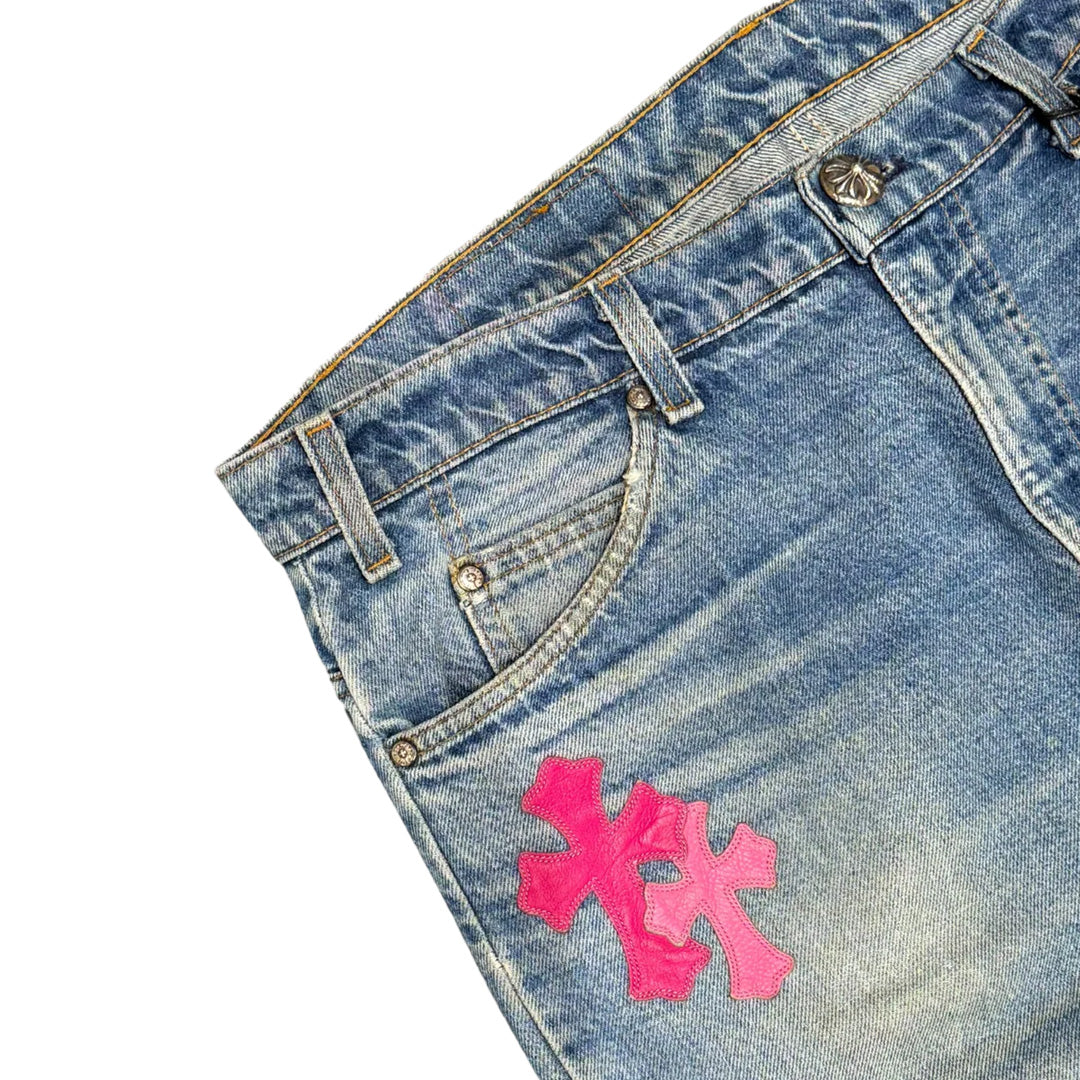 Chrome Hearts Levis Cross Patch Denim Pink