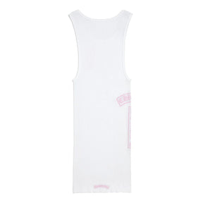 Chrome Hearts T-Bar Rib Tank Top White Pink