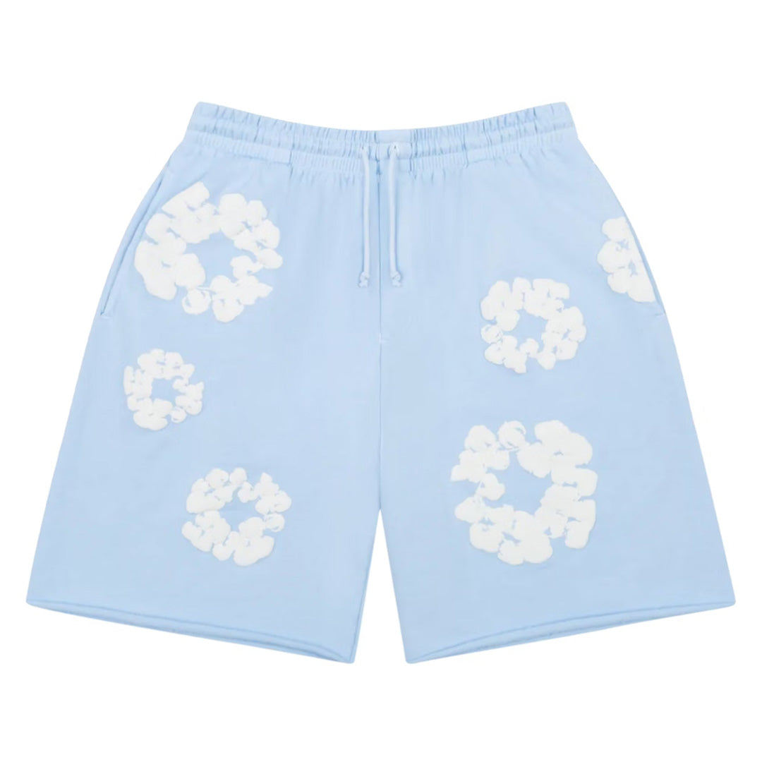 Denim Tears The Cotton Wreath Shorts Powder Blue | Kenshi