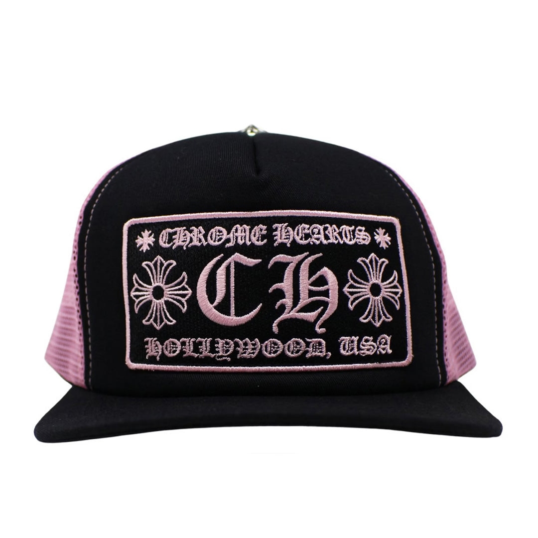 Chrome Hearts Hollywood CH Trucker Black/Pink