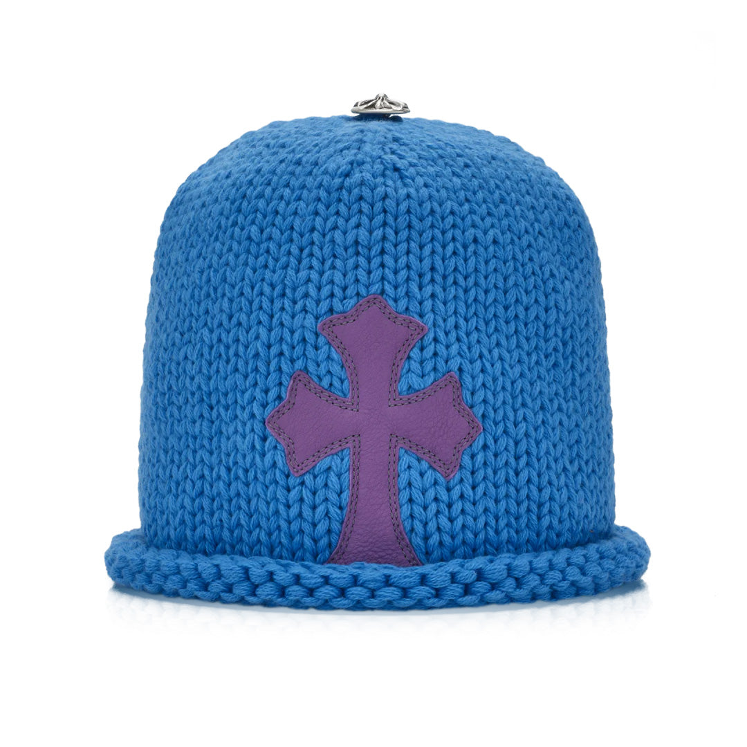 Chrome Hearts Cross Patch Beanie Blue Purple
