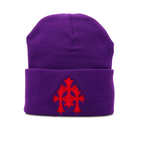 Chrome Hearts Watch Cap Purple Crosses