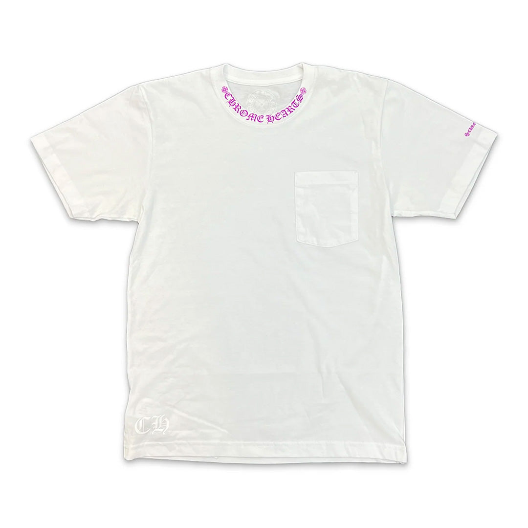 Chrome Hearts Neck Logo T-Shirt White/Purple
