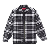 Supreme Quilted Flannel Zip Up Shirt Black