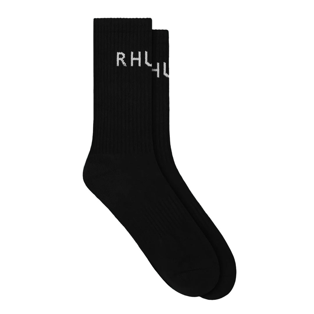 Rhude Classic Logo Socks Black White