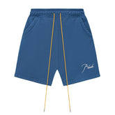 Rhude Script Logo Sweat Shorts Vintage Midnight Blue