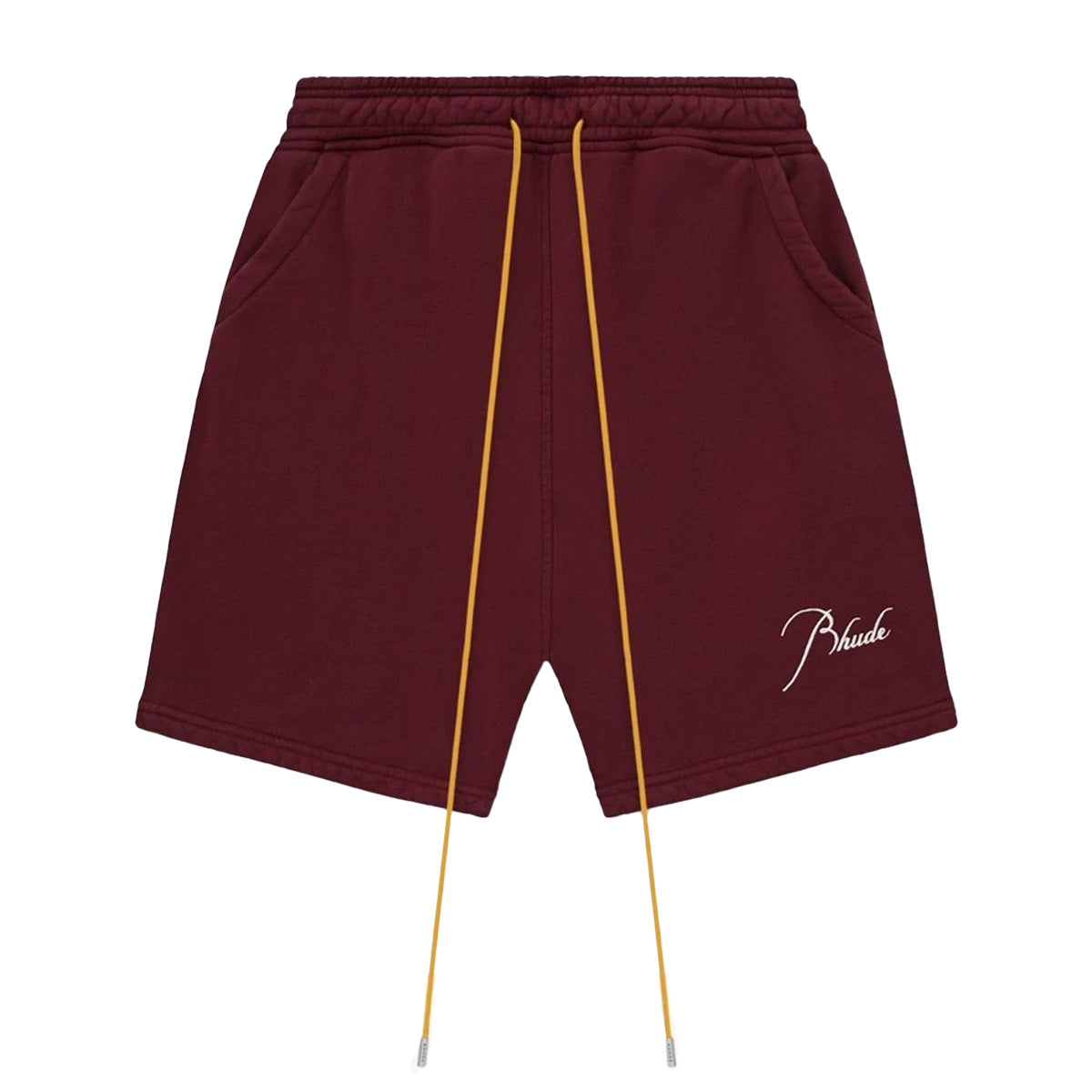 Rhude Script Logo Sweat Shorts Maroon