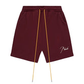 Rhude Script Logo Sweat Shorts Maroon