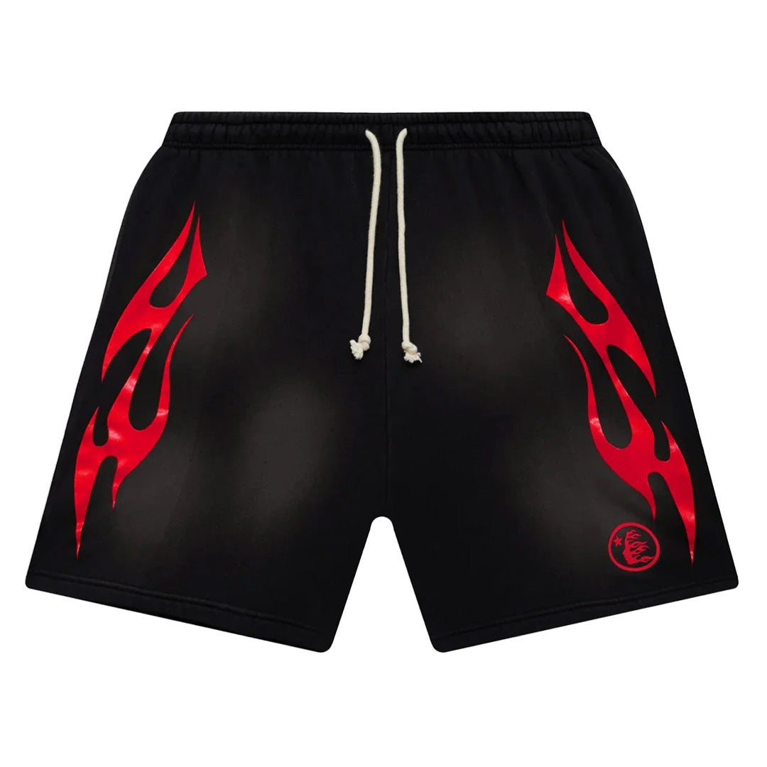 XENO FLAME SURF SHORTS ブラック/レッド M XENO FLAME SURF SHORTS BLACK RED