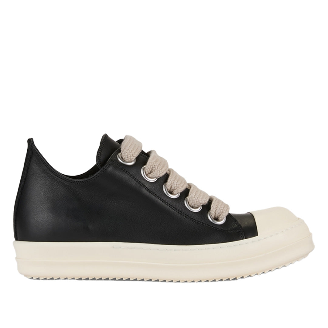 Rick Owens Black Hollywood Jumbolaced Low Sneakers