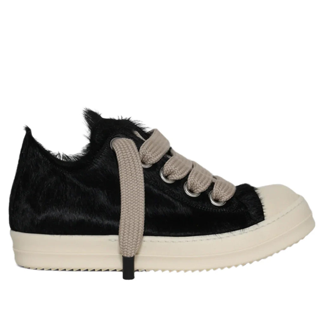 Rick Owens 'Pony Hair' Hollywood Jumbolaced Low Sneakers