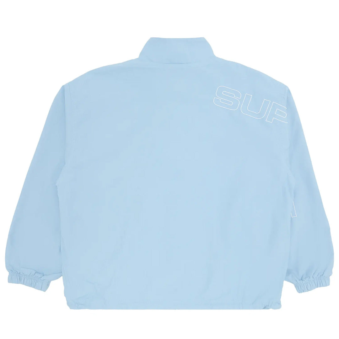 Supreme Spellout Embroidered Ripstop Track Jacket Light Blue