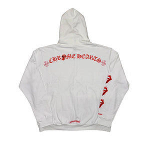 Chrome Hearts Rolling Stones Las Vegas Zip Up Hoodie White
