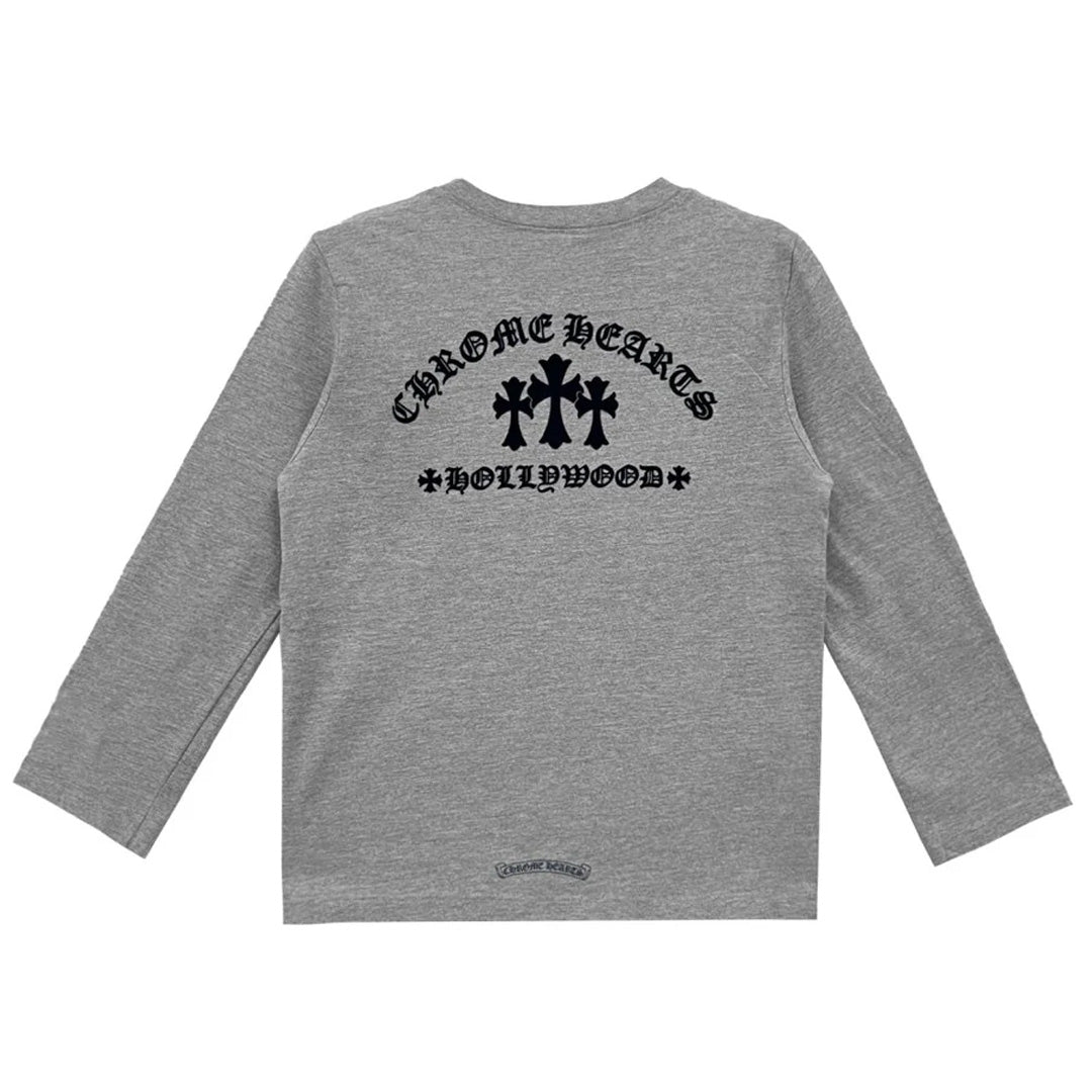 Chrome Hearts Triple Cross Hollywood Long Sleeve Grey (Womens)