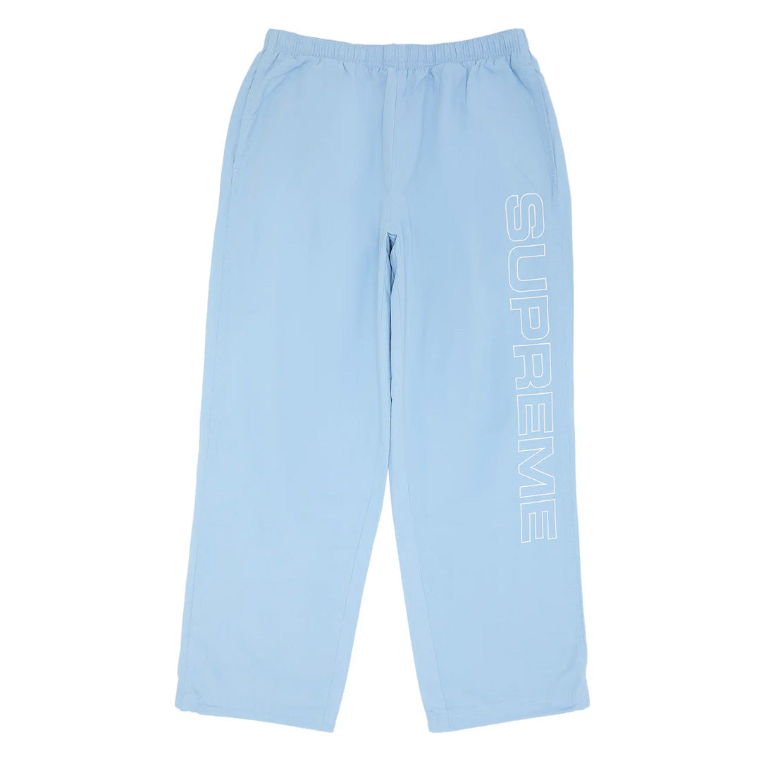 Supreme Spellout Embroidered Ripstop Track Pants Light Blue