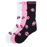 Chrome Hearts Chomper Pink Socks 3 Pack