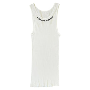 Chrome Hearts Scroll Neck Logo Rib Tank White