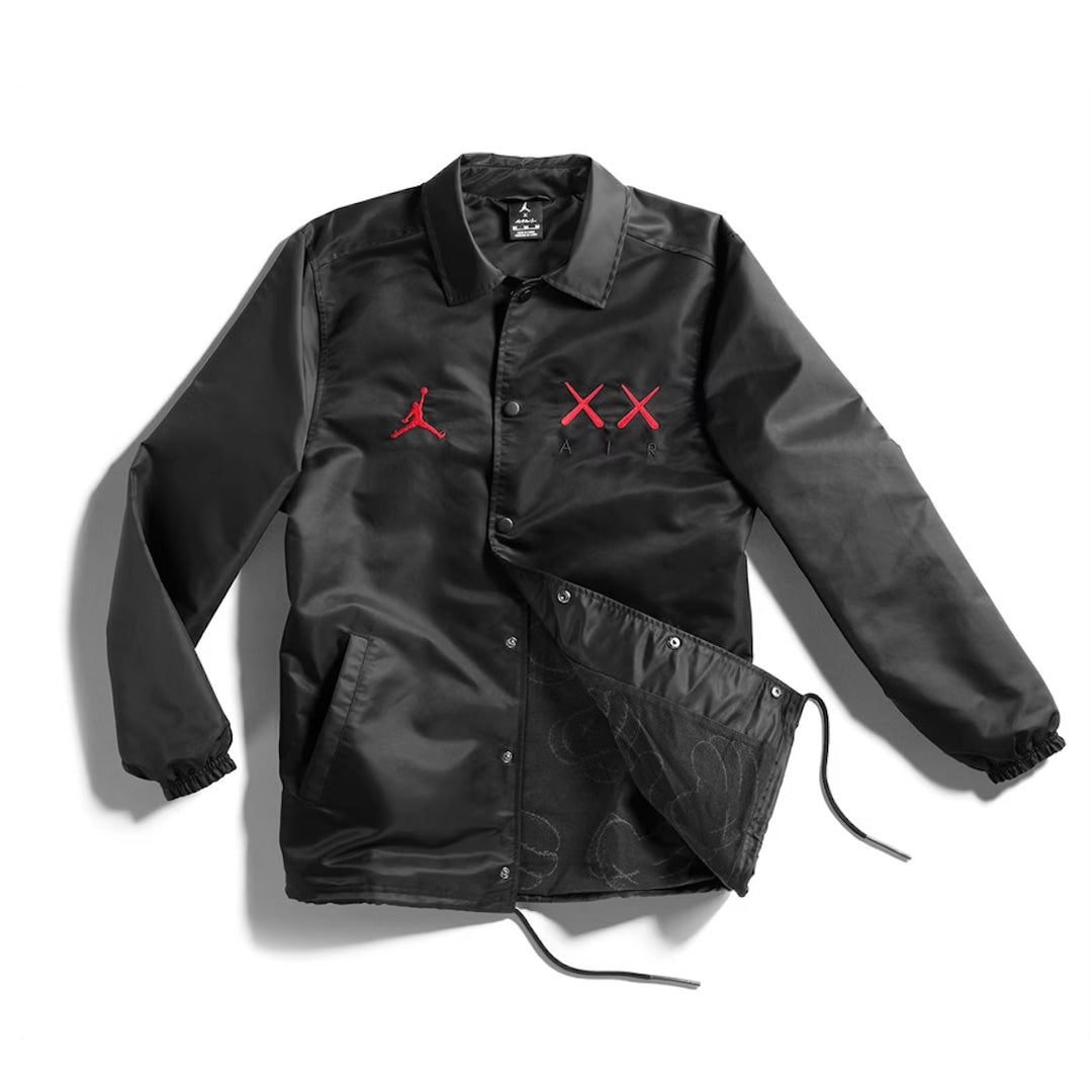 KAWS x Jordan Satin Coaches Jacket Black