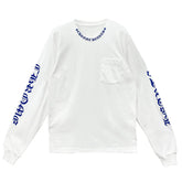 Chrome Hearts Neck Logo Long Sleeve T-Shirt White Blue
