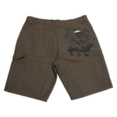Chrome Hearts Double Knee Patch Brown Carpenter Shorts