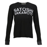 Satoshi Nakamoto Logo Thermal Long Sleeve T-Shirt Black