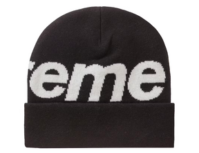 Supreme Big Logo Beanie Black