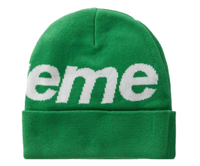 Supreme Big Logo Beanie Green